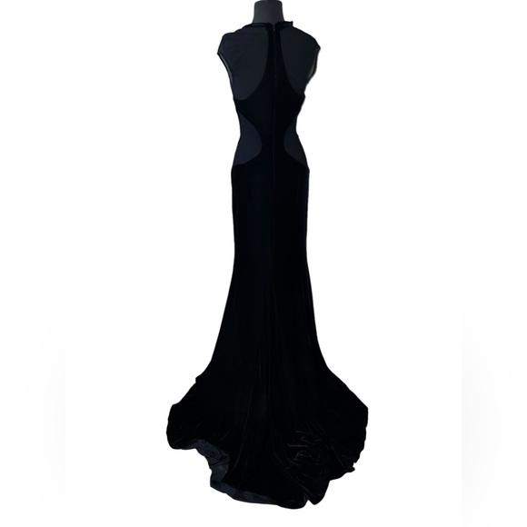 Johnathan Kayne Velvet Gown with cut outs size 10 NWT - Picture 5 of 6